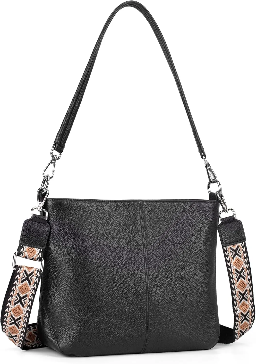 Genuine Leather Purse for Women, Women's Handbags Hobo Bag, Soft Leather Crossbody with Adjustable Wide Strap