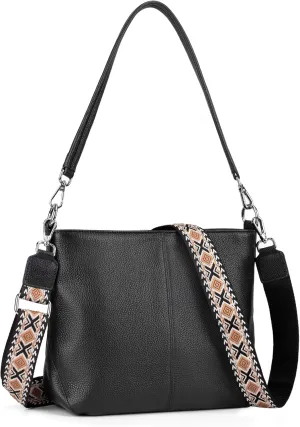 Genuine Leather Purse for Women, Women's Handbags Hobo Bag, Soft Leather Crossbody with Adjustable Wide Strap