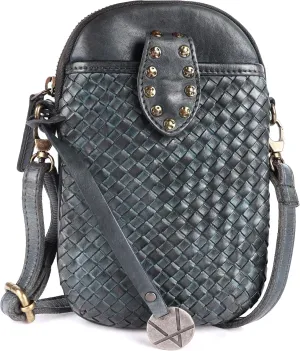 Genuine Leather Small Leather Crossbody Bags For Women Cell Phone Purse With Adjustable & Detachable Strap