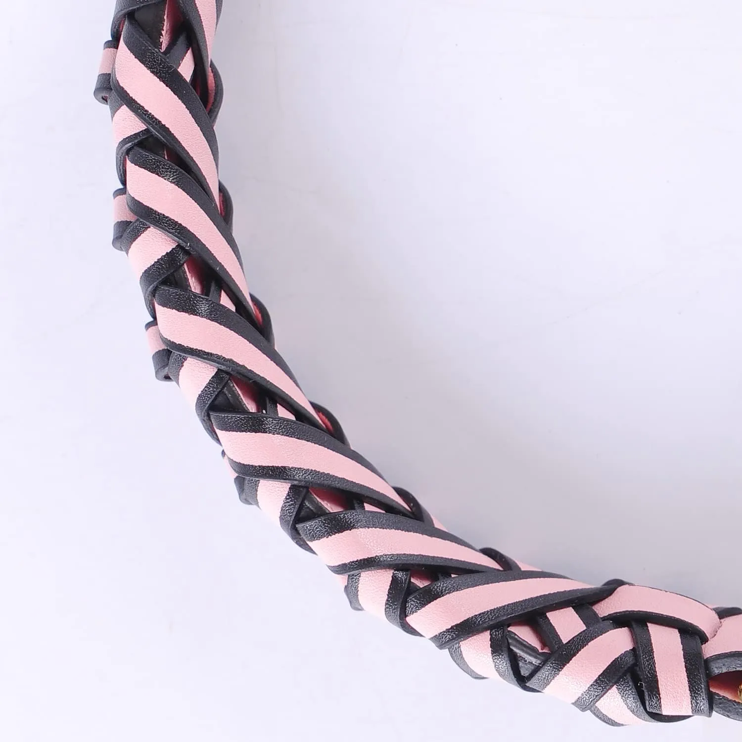 Genuine Vachetta Leather Braided Handle Compatible for Beaubourg Hobo Top Handle Neonoe Strap (12.2" L, Pink)