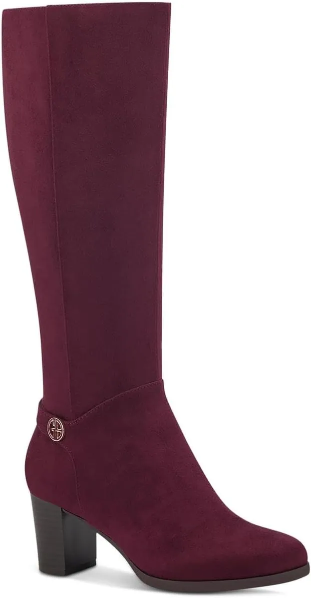 Giani Bernini Womens Adonnys Leather Zipper Knee-High Boots
