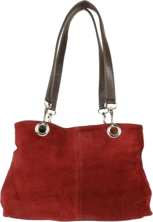 Girly HandBags Womens Italian Suede Leather Shoulder Bag