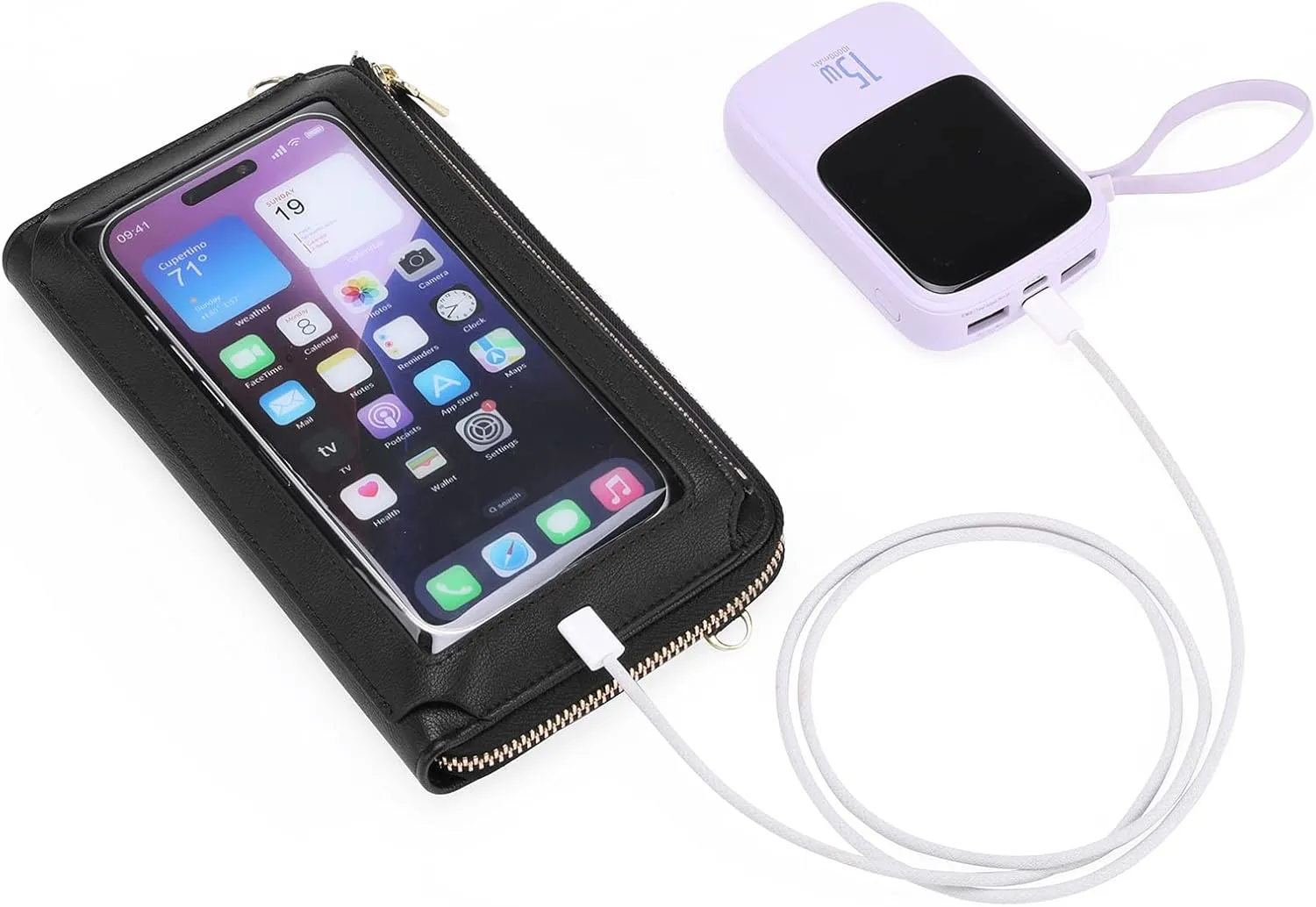 GOIACII Phone Purse Crossbody Bags for Women Small Travel Wallet Touch Screen RFID Blocking