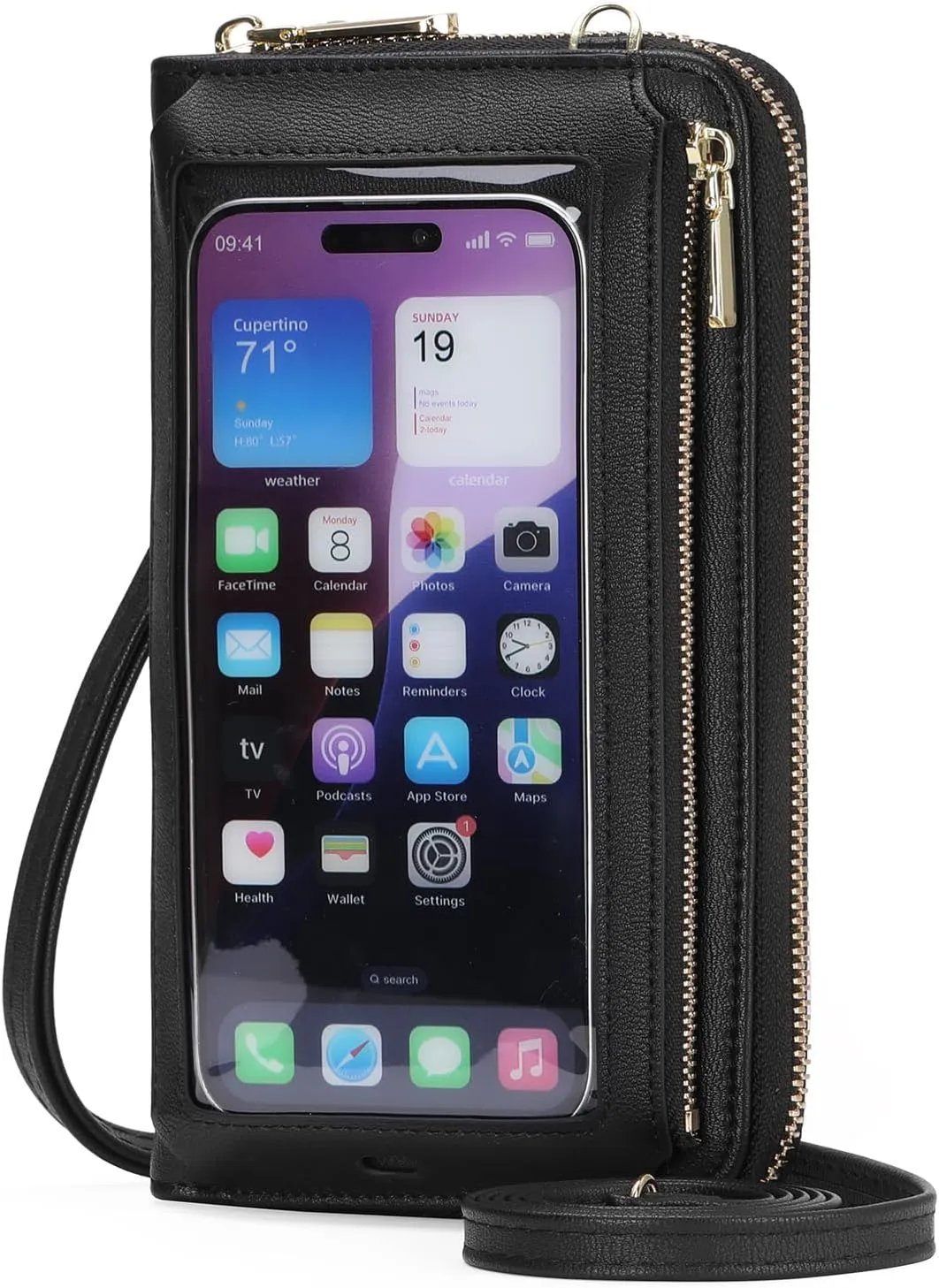 GOIACII Phone Purse Crossbody Bags for Women Small Travel Wallet Touch Screen RFID Blocking