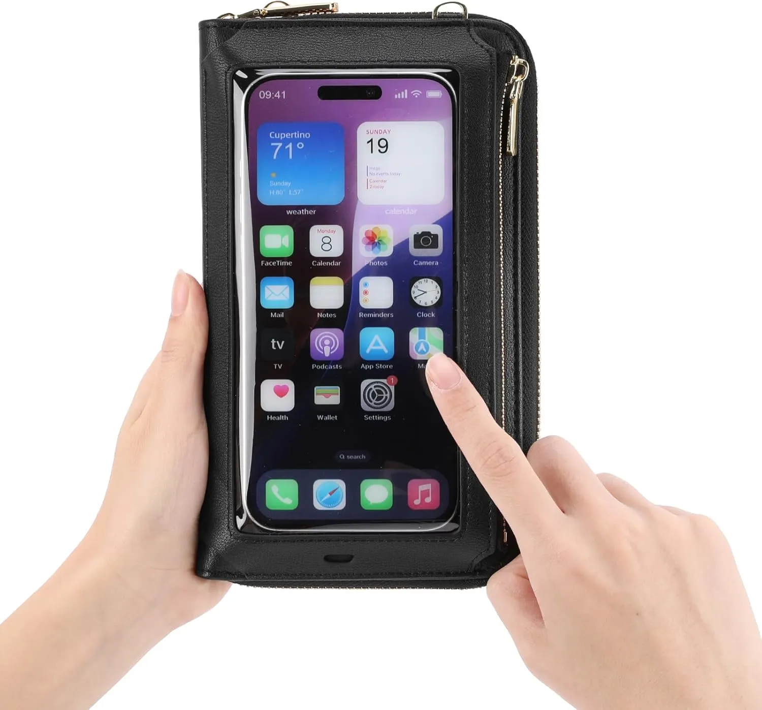 GOIACII Phone Purse Crossbody Bags for Women Small Travel Wallet Touch Screen RFID Blocking