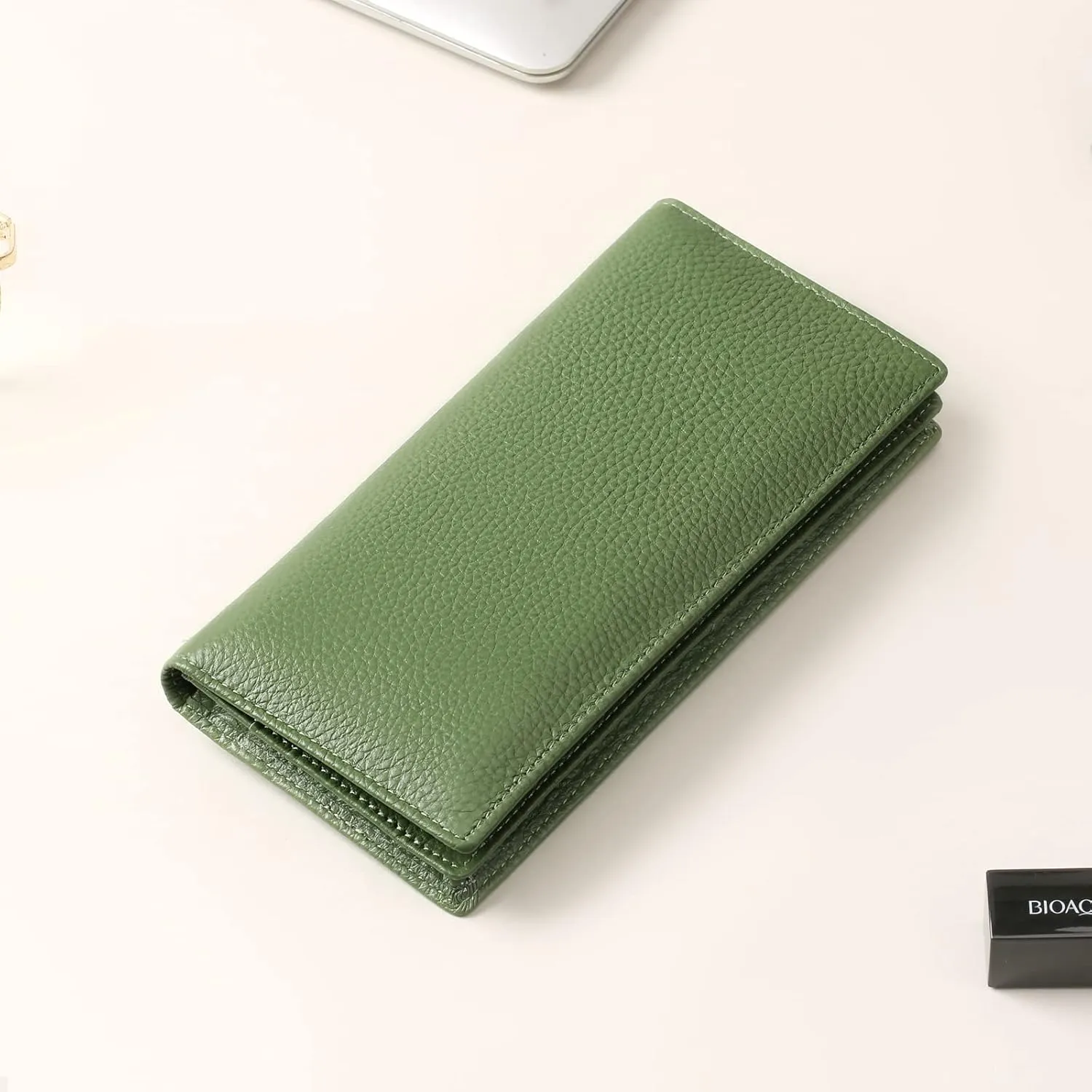 GOIACII Wallets for Women RFID Blocking Ultra Slim Real Leather Credit Card Holder Clutch