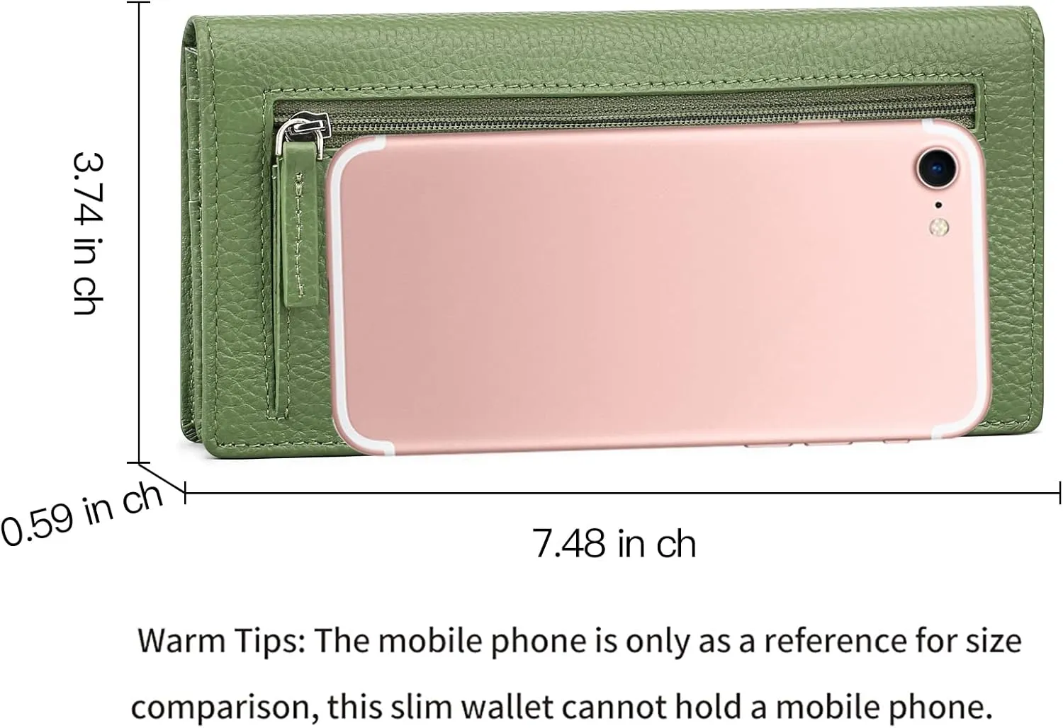 GOIACII Wallets for Women RFID Blocking Ultra Slim Real Leather Credit Card Holder Clutch