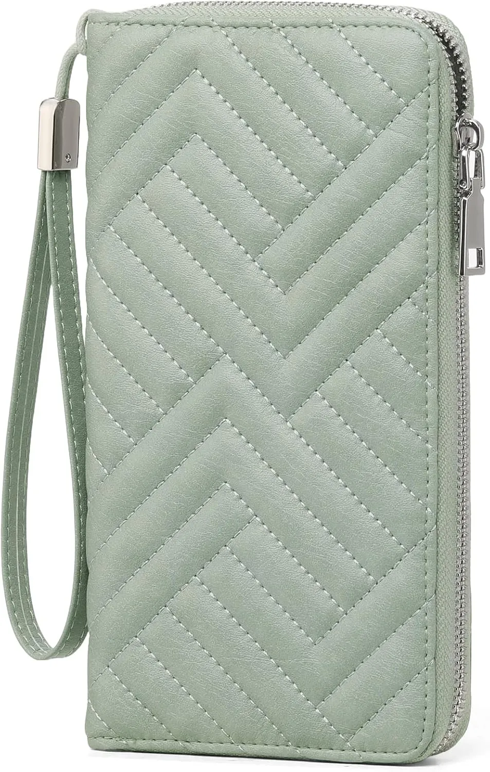 GOIACII Womens Wallet RFID Blocking Leather Large Capacity Long Purse Card Clutch Wristlet