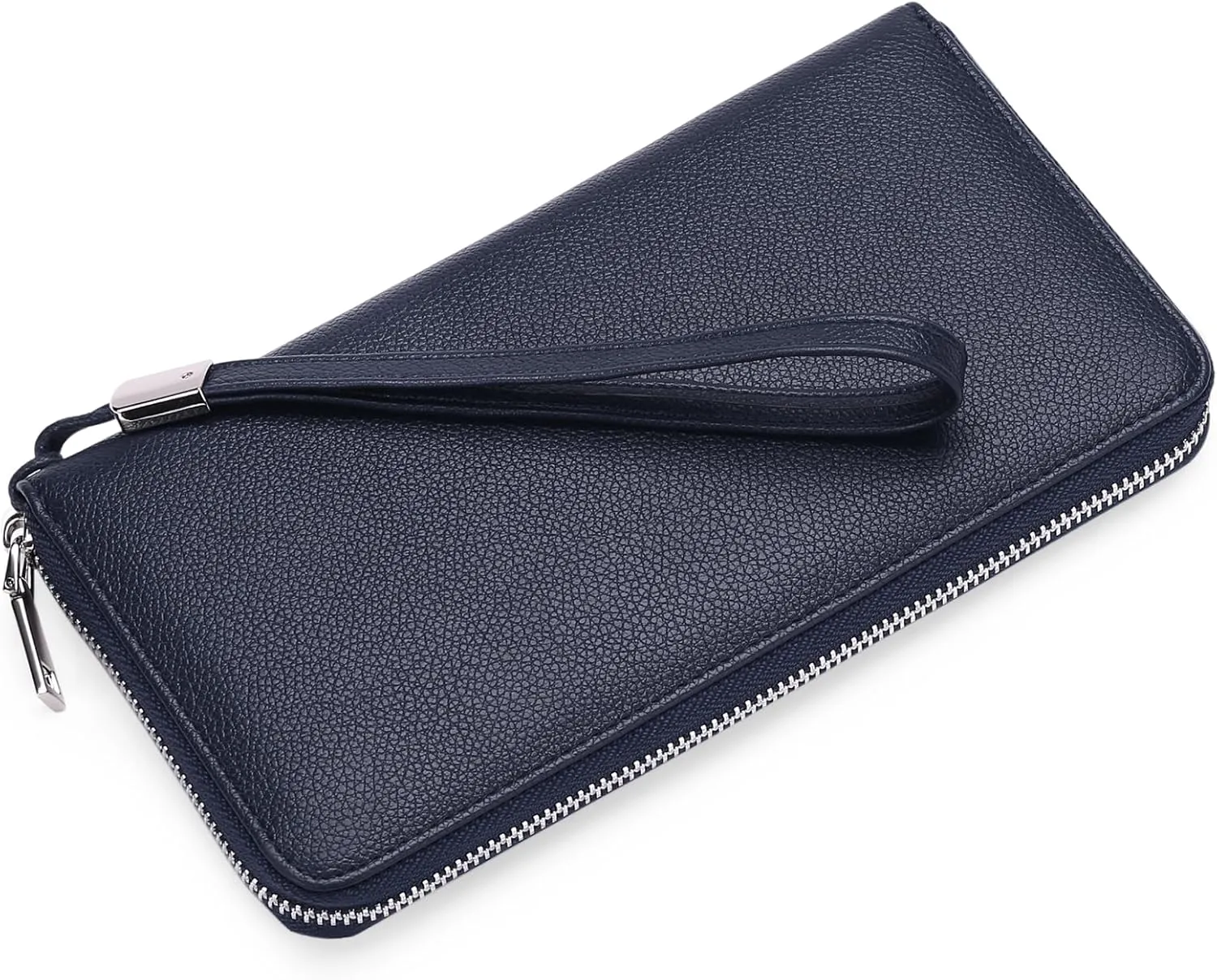 GOIACII Womens Wallet RFID Blocking Leather Zip Around Wallet Large Capacity Long Purse Credit Card Clutch Wristlet