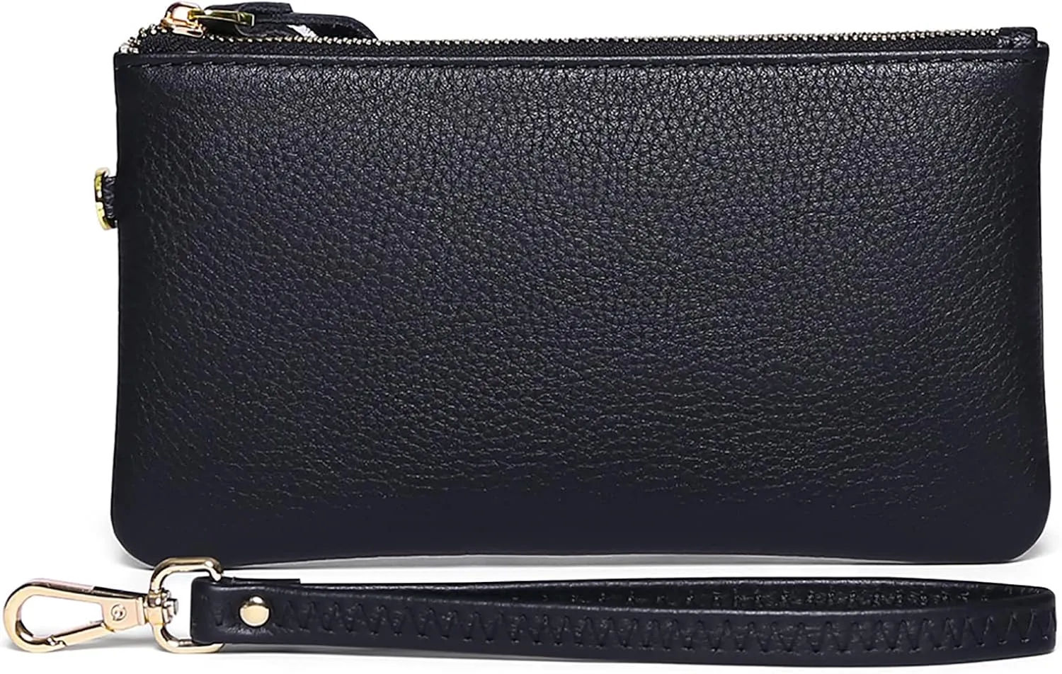 GOIACII Women's Wristlet Clutch Slim Leather Wallet RFID Blocking Handbag