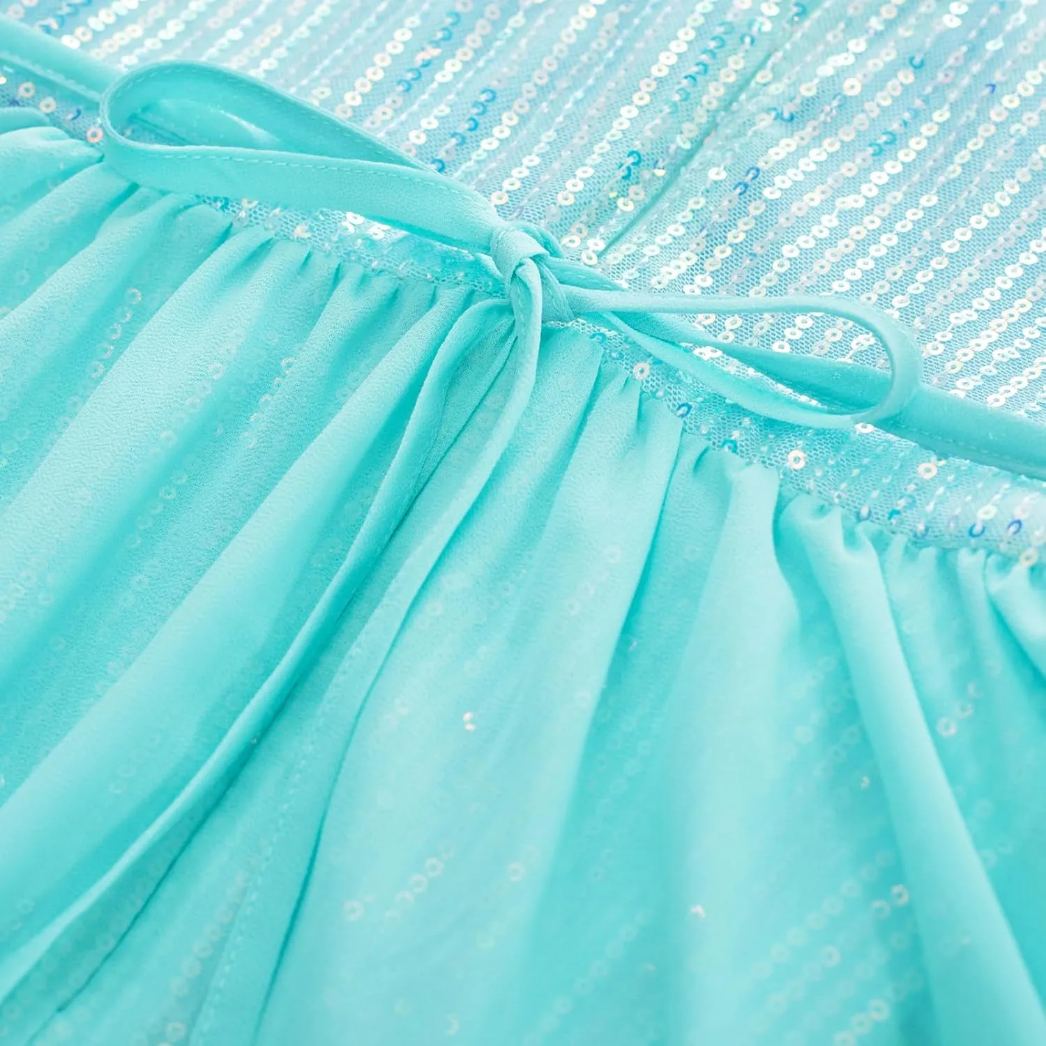 GRACE KARIN Girls Sequin Dress for Teens One Shoulder Formal Birthday Party Wedding Pageant Prom Fancy Dresses 6-14Y