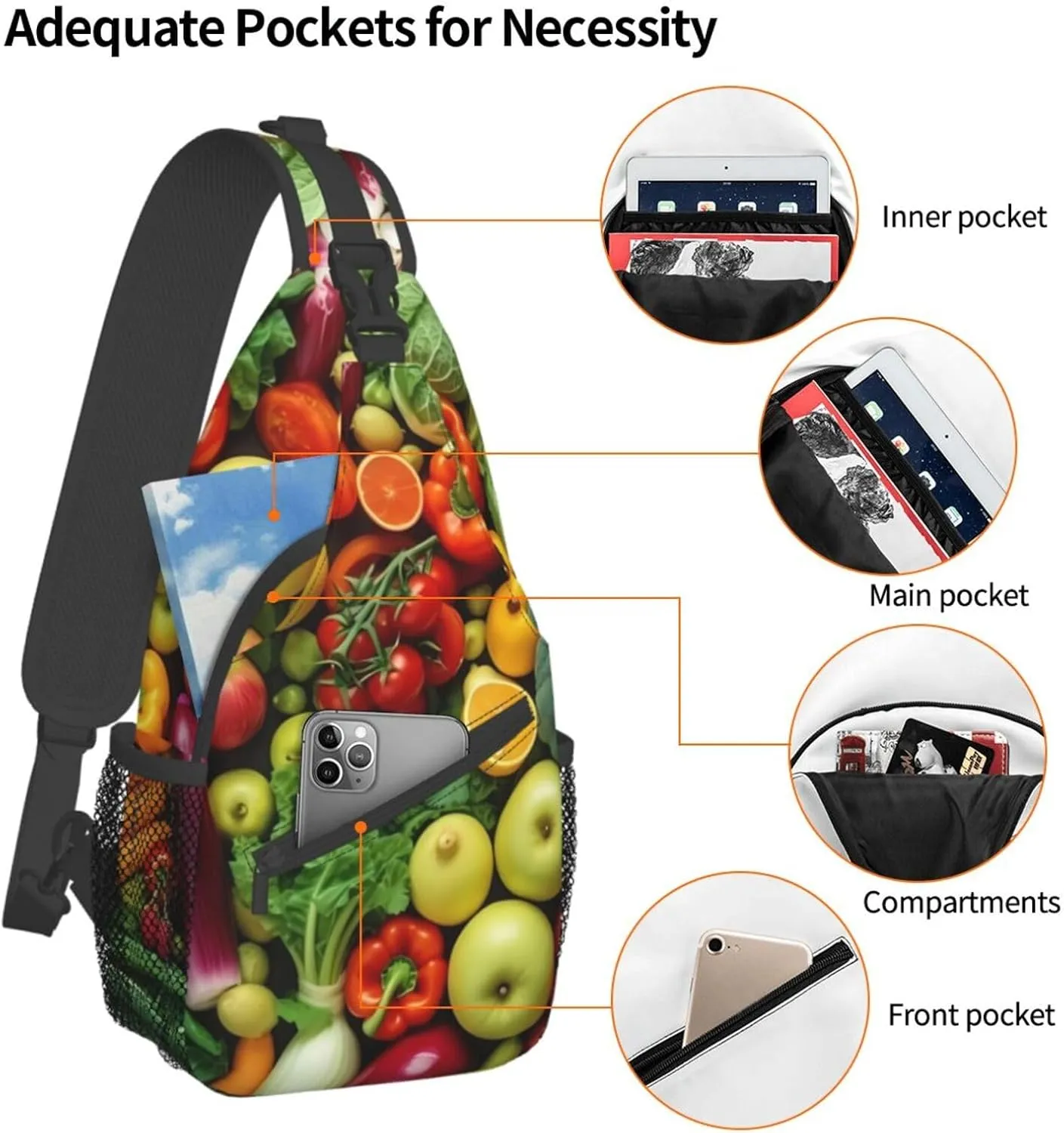 Green Grass Soccer Print Cross Chest Bag Diagonally Men Cross Chest Bag Diagonally