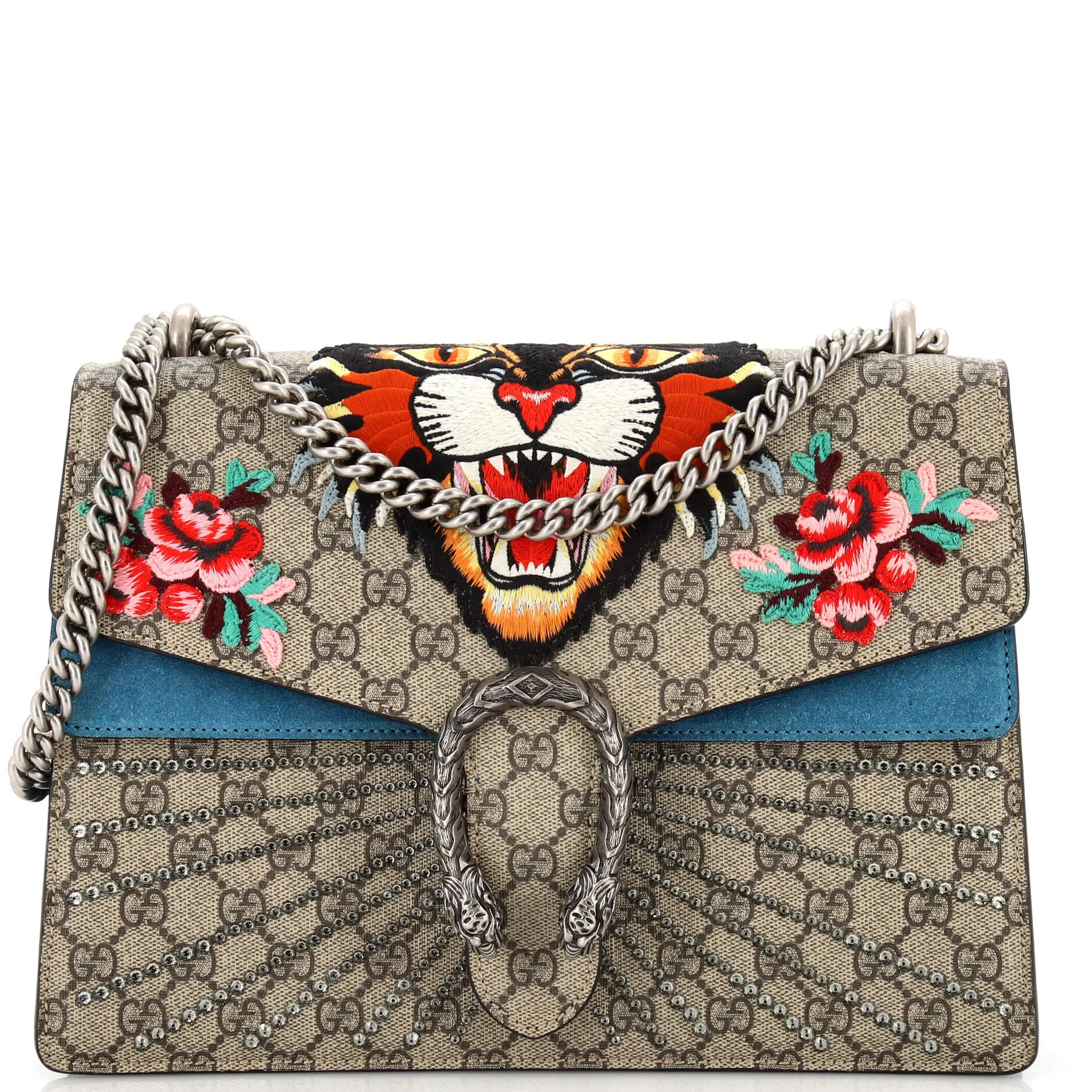 GUCCI Dionysus Bag Embellished GG Coated Canvas Medium
