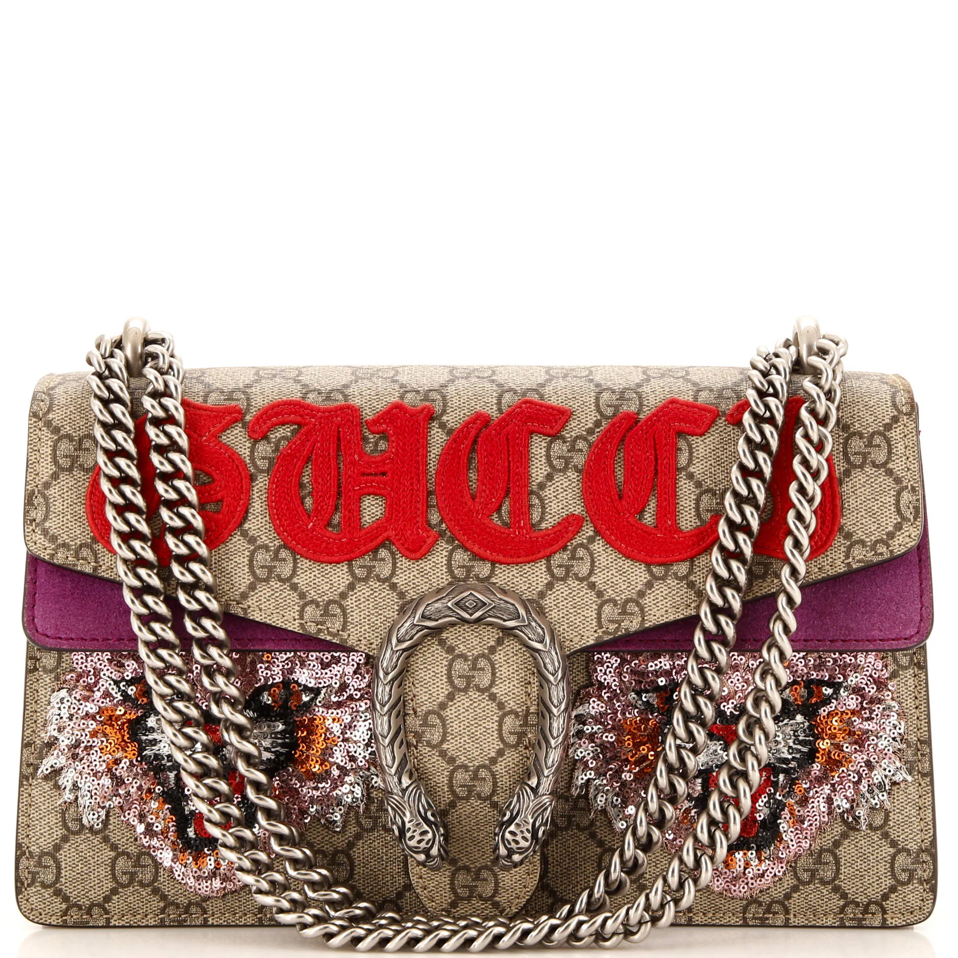 GUCCI Dionysus Bag Embellished GG Coated Canvas Small