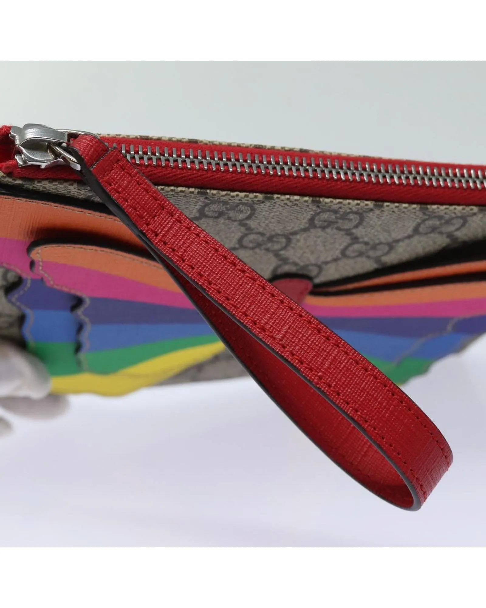 Gucci Rainbow Butterfly Clutch GG Supreme Model