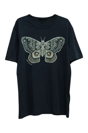 Gucci x Kris Knight Butterfly Tee Shirt in Navy Blue Cotton