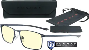 GUNNAR - Computer Blue Light Blocking Glasses Mendocino Blue Light Glasses, Midnight Blue, Adult US