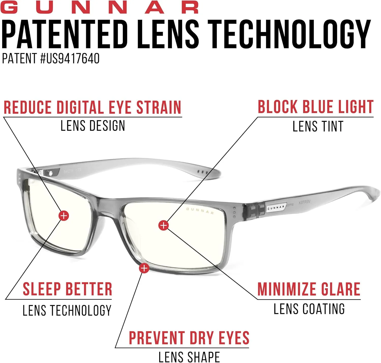 Gunnar - Premium Glasses for Kids (Age 12 ) - Blocks 65% Blue Light - Cruz