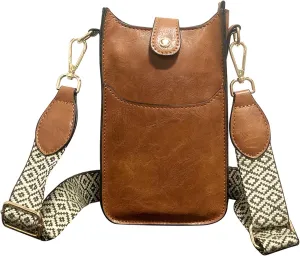 HAIBOLAN Small Crossbody Bags for Women Cell Phone Purse Holder Wallet with Adjustable Guitar Strap