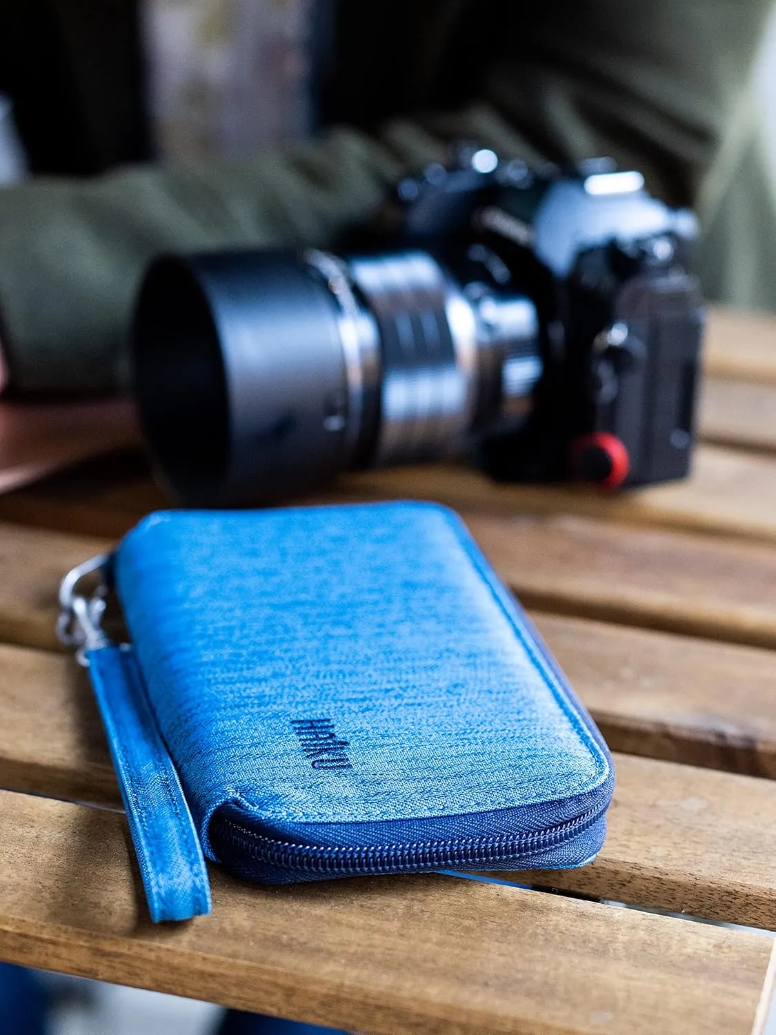 HAIKU Intrepid Small and Slim Women's Wristlet Wallet, Clutch Purse, Zip Around RFID-Blocking Credit Card holder, and ID Holder, Sapphire