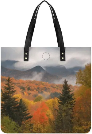 Handbags, Autumn Foliage Mountains Printed Handbags,fashion Handbags,travel Handbags,computer Handbags,cute Shoulder Bags