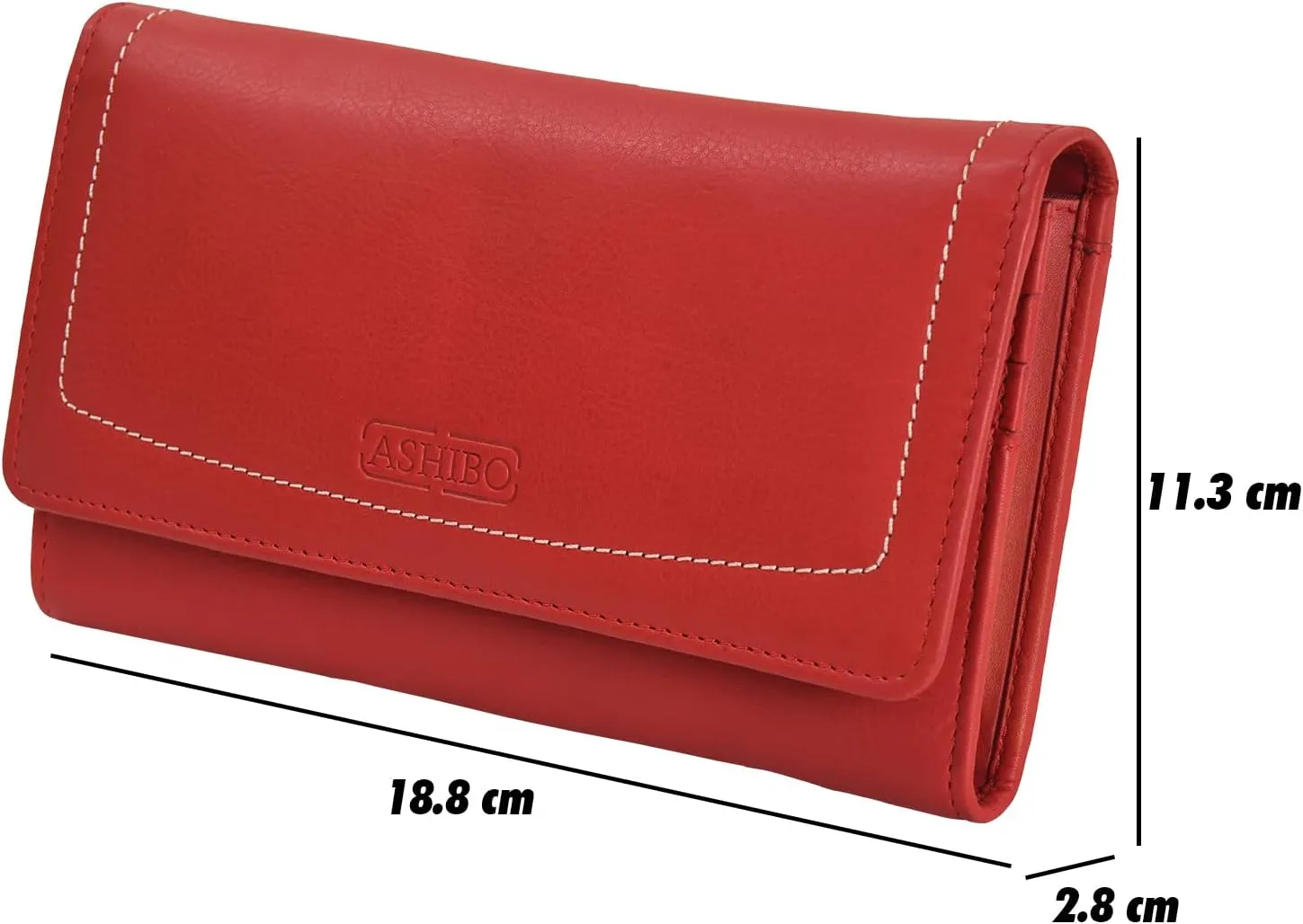 Handcrafted Women's Clutch Wallet Large Cpacity RFID Blocking Continental Purse Nappa Flat Genuine Leather Multiple Card Bills Holder with Zippered Pocket Phone Holder Wallet