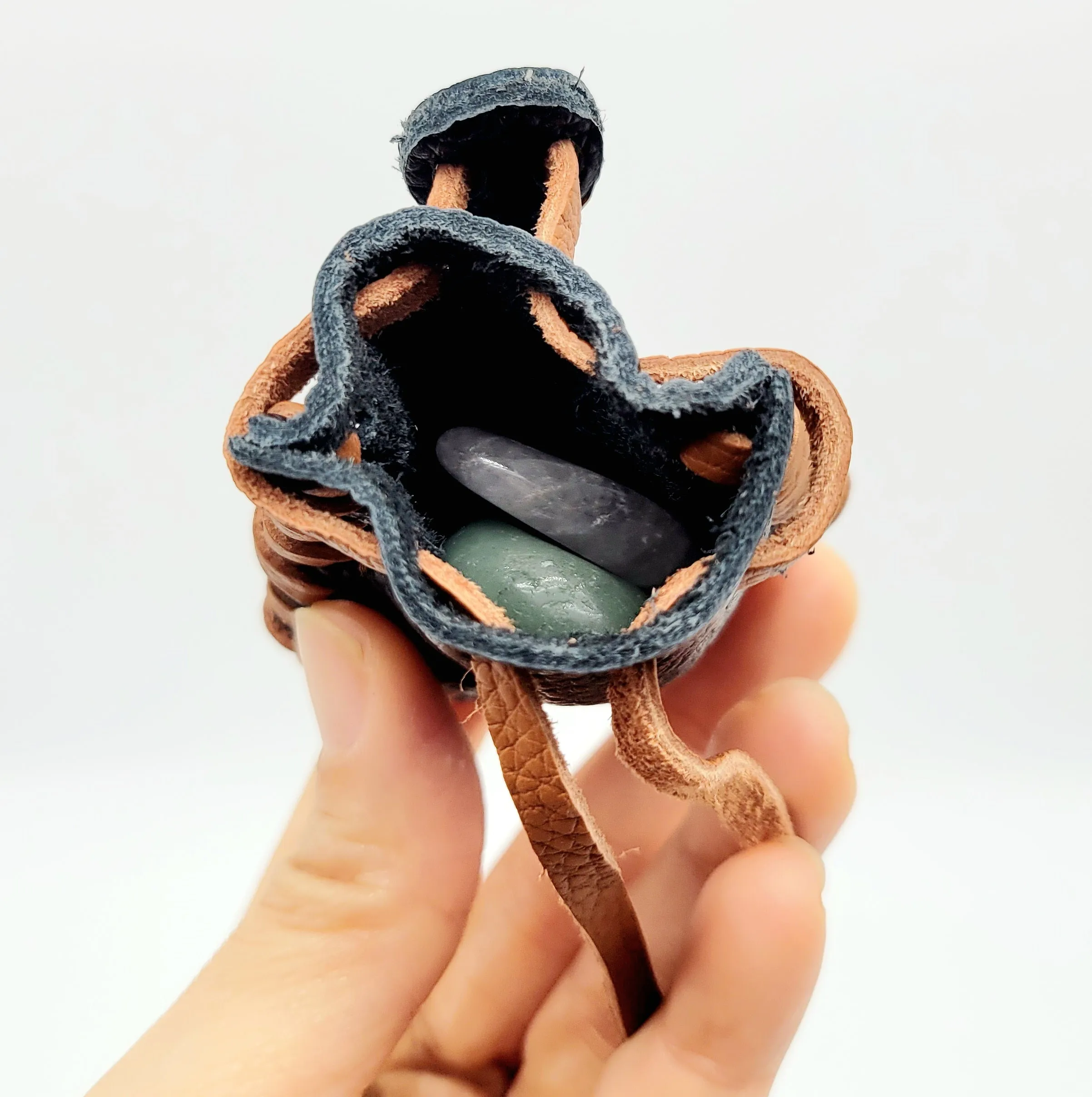 Handmade leather medicine bag with adjustable leather cord(12 pack/ $8 ea.)