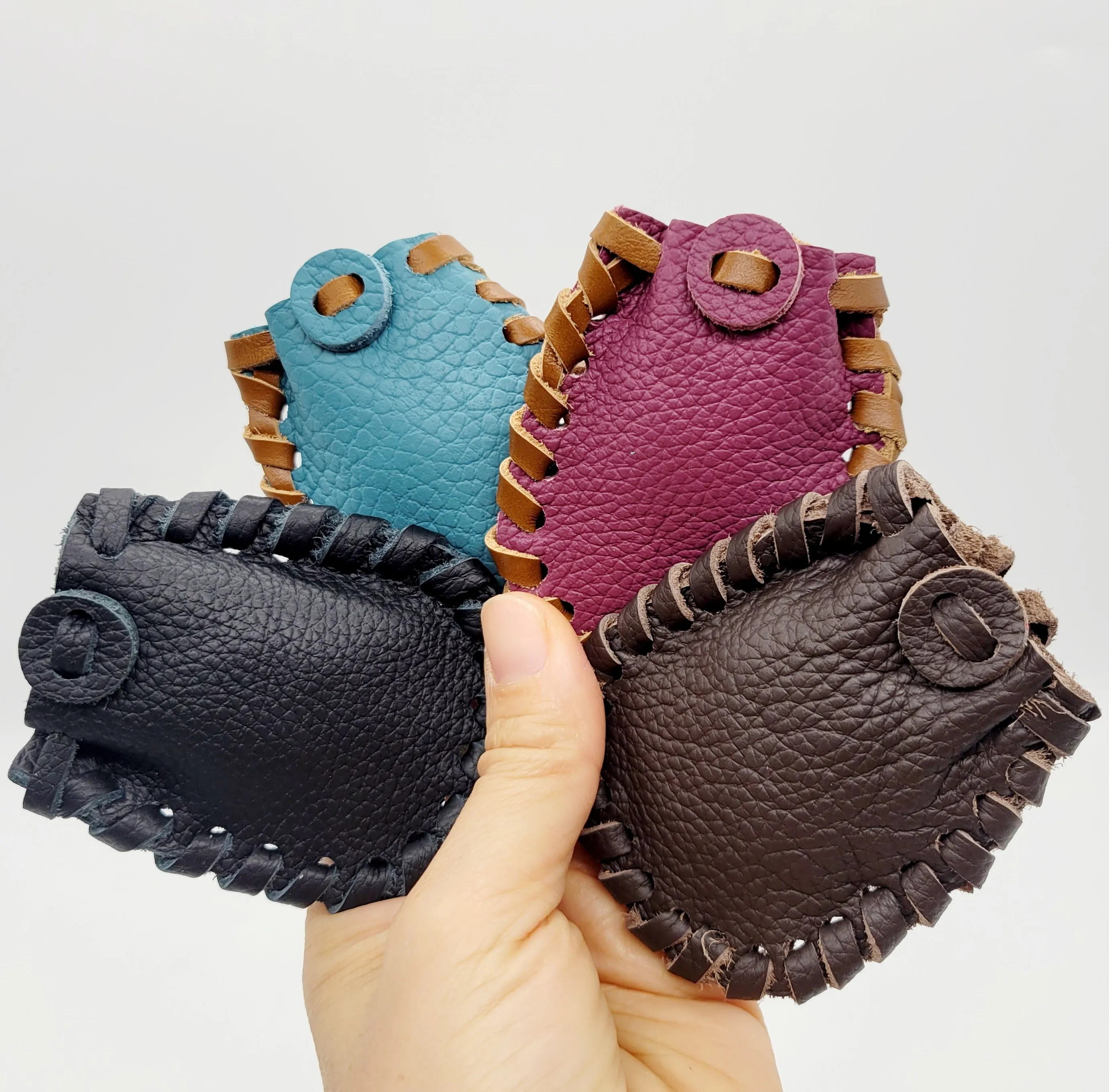 Handmade leather medicine bag with adjustable leather cord(12 pack/ $8 ea.)