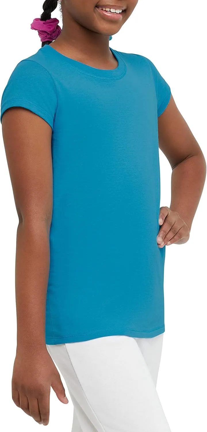 Hanes Girls' Jersey Cotton Tee (Pack Of 2)