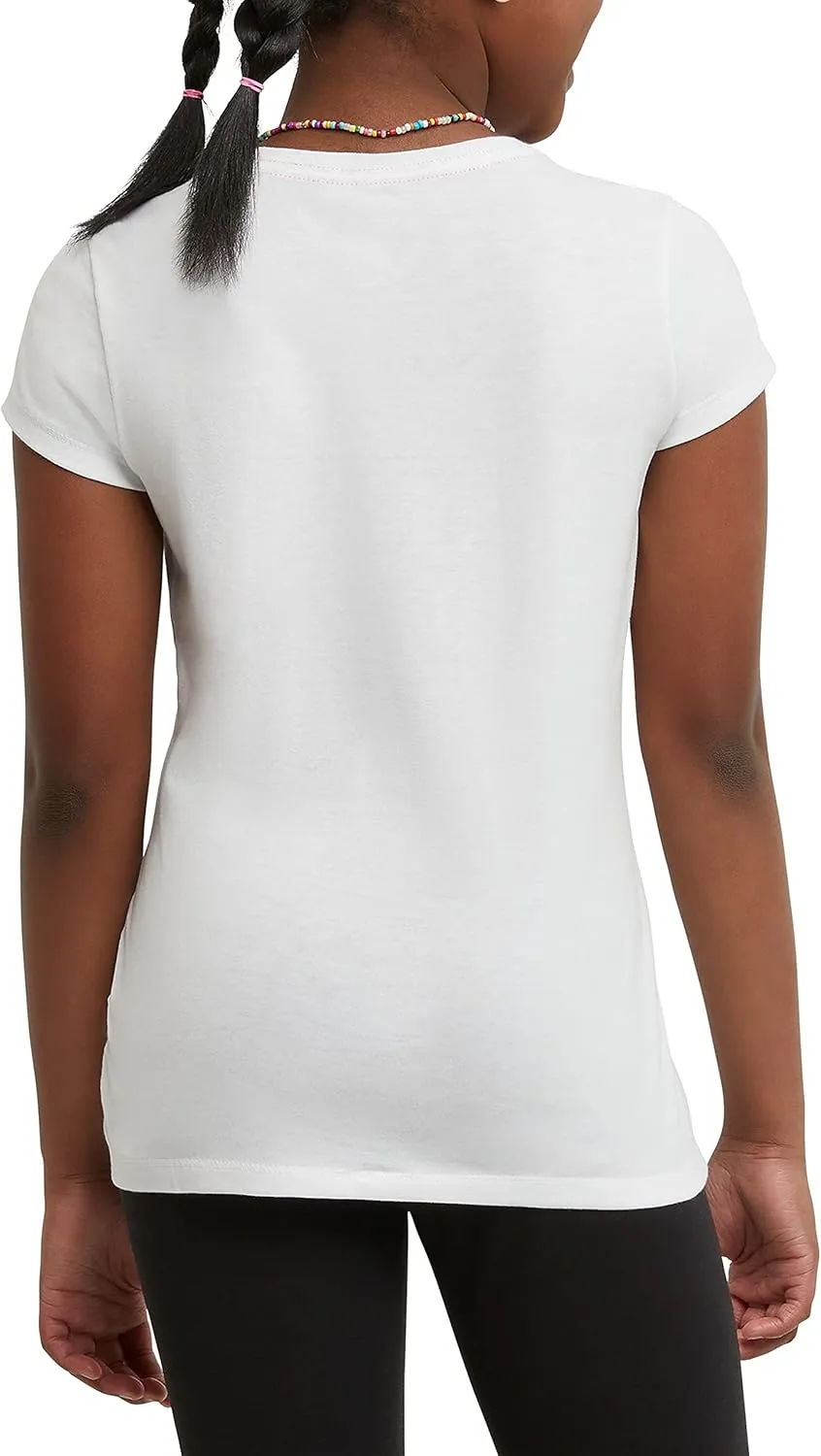 Hanes Girls' Jersey Cotton Tee (Pack Of 2)