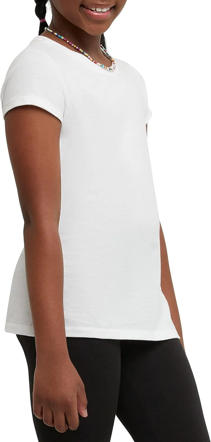 Hanes Girls' Jersey Cotton Tee (Pack Of 2)