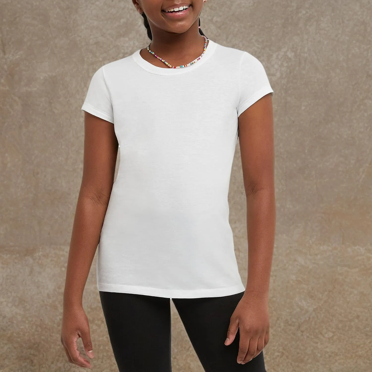 Hanes Girls' Jersey Cotton Tee (Pack Of 2)