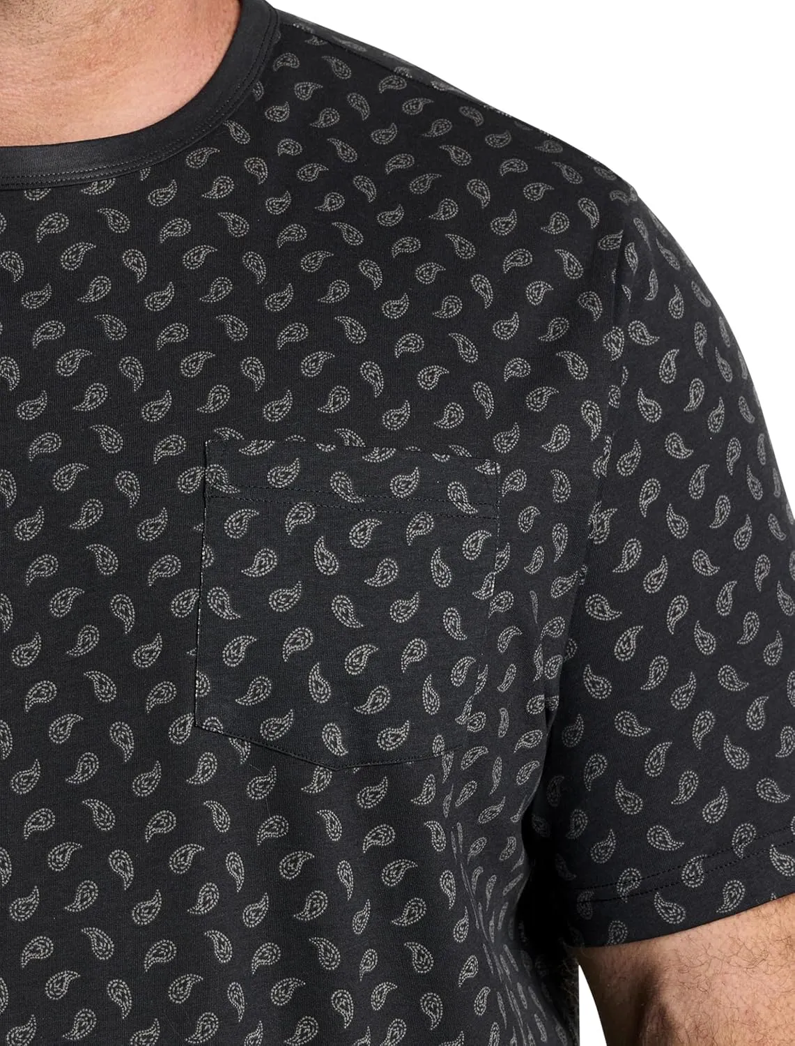 Harbor Bay Paisley Print Pocket T-Shirt