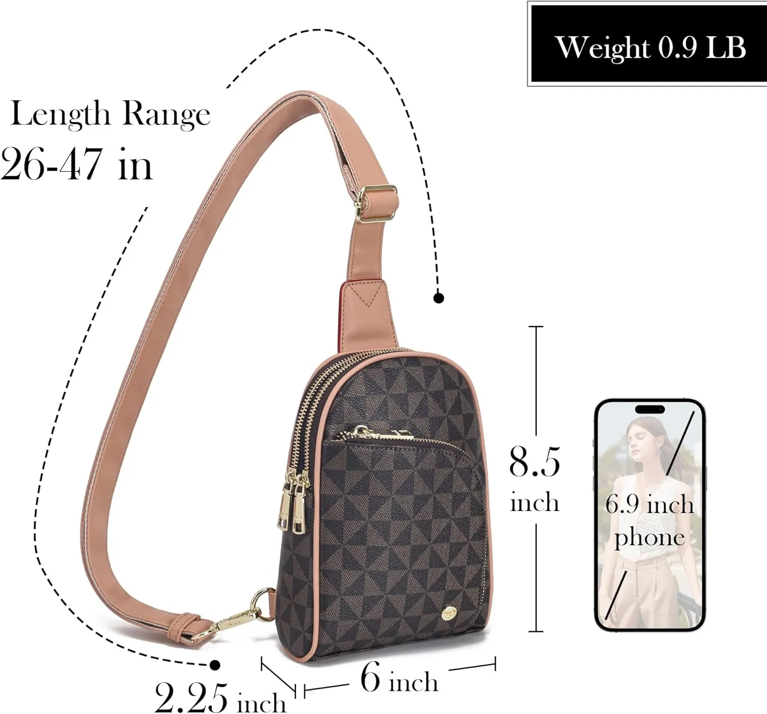 Haytijoe RFID Blocking Crossbody Bags for Women Travel Small Sling Bag Leather Cross Body Bag for Woman Fanny Packs Chest Bag