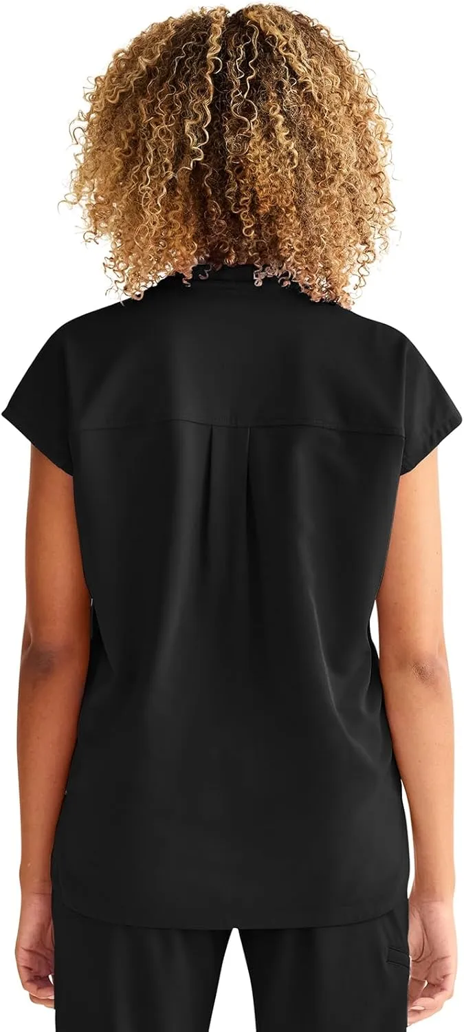 Healing Hands Women Medical Scrub Top Sandy Top with 2 Pockets, Moisture Wicking, 360° Stretch and Recycled Fiber - 2286