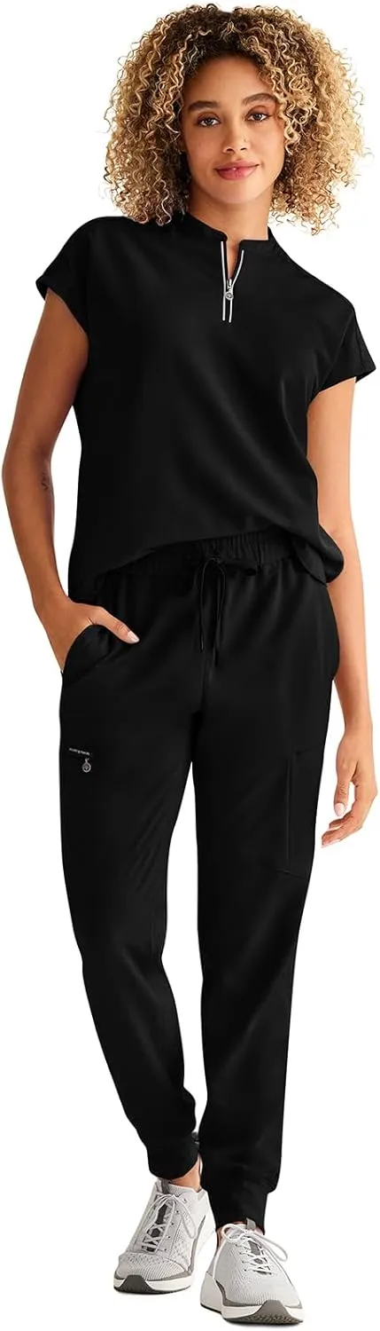 Healing Hands Women Medical Scrub Top Sandy Top with 2 Pockets, Moisture Wicking, 360° Stretch and Recycled Fiber - 2286