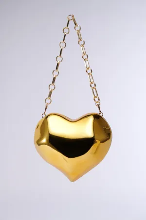 HEART TOO BIG CHROME CLUTCH