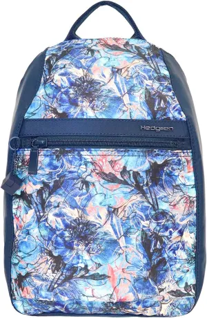 Hedgren Vogue Sm RFID Backpack, Shadow Floral Blue