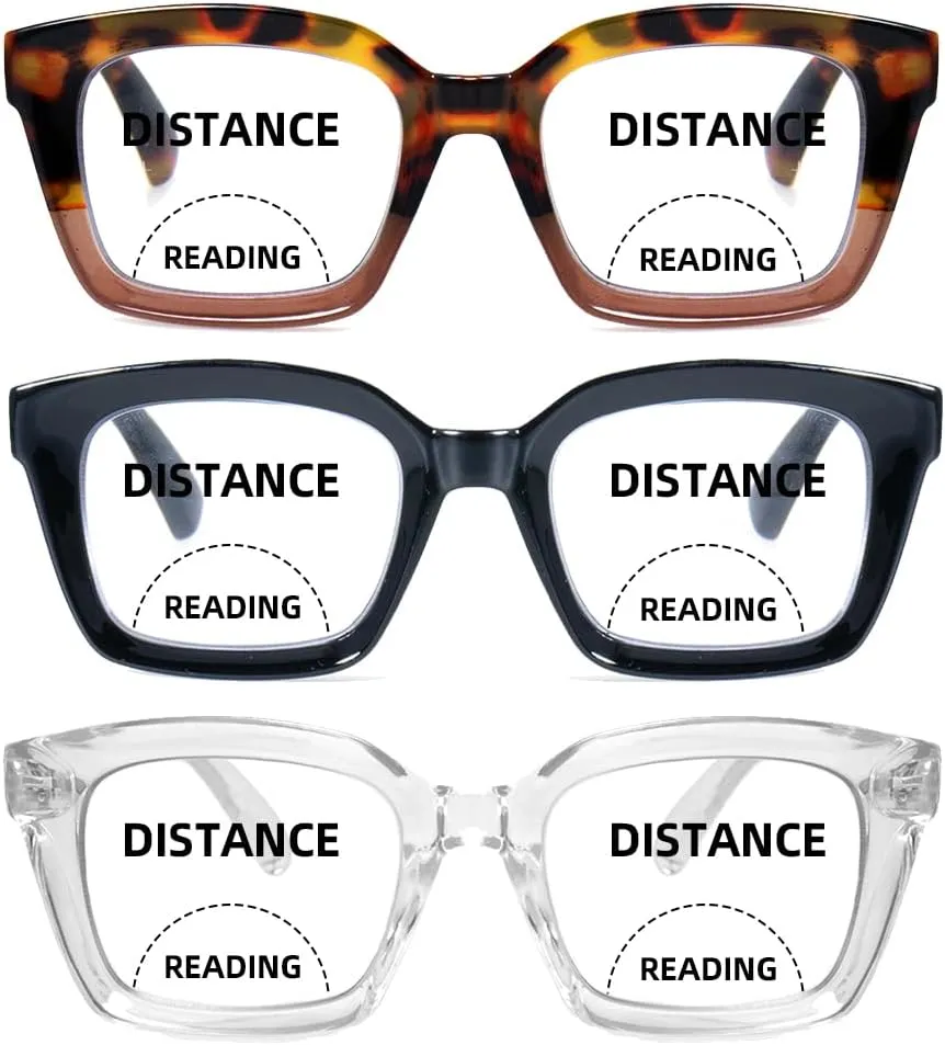 HIYANJN Bifocal Reading Glasses For Women Men Blue Light Computer Readers Clear Top Transition Ladies Eyewear