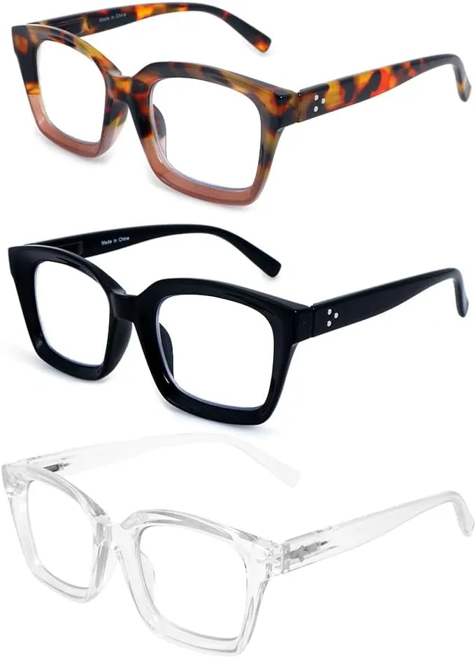 HIYANJN Bifocal Reading Glasses For Women Men Blue Light Computer Readers Clear Top Transition Ladies Eyewear