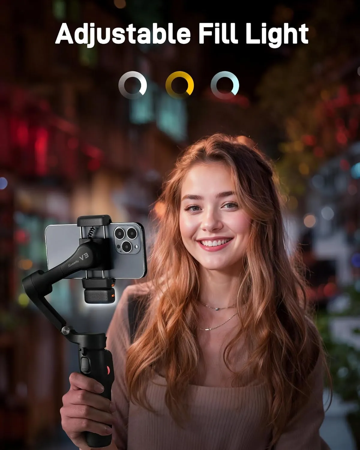 hohem iSteady V3 Gimbal Stabilizer for iPhone, 3-Axis Phone Gimbal, Magnetic AI Tracker, Built-in Extendable Rod & Tripod, Detachable Remote Control, Stabilizer for Travel, Vlog, TikTok, Black