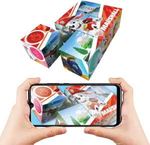 Holotoyz Paw Patrol AR Puzzle Cubez - Magic Augmented Reality Hologram Puzzles Come to Life with Smart Phone - 4D Learning Play for Kids