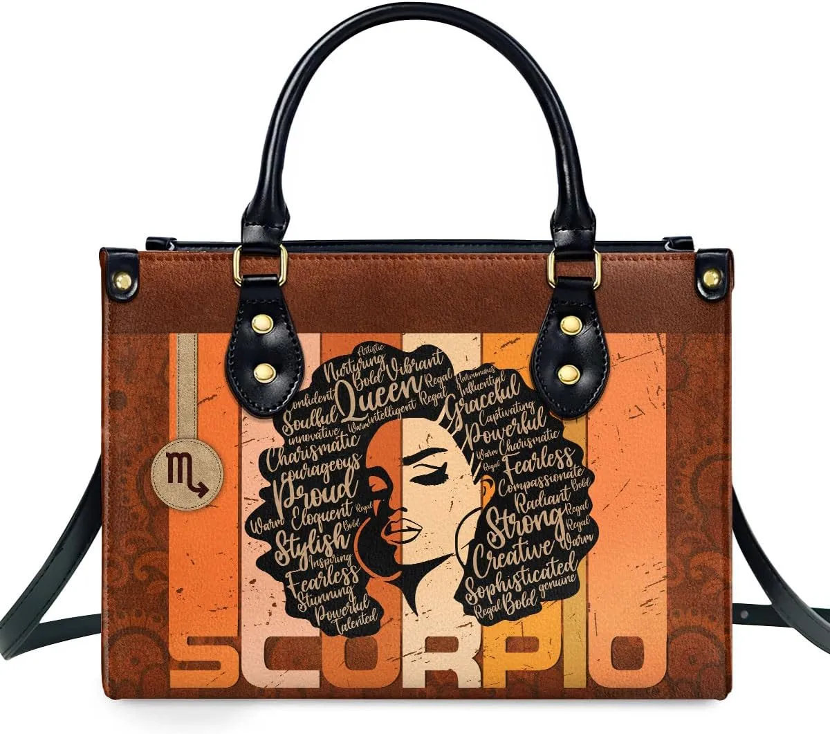 Horoscope - Personalized Leather Handbag For Women, Bohemian, Zodiac, Birthday Gifts - Mothers Day Gifts For Women