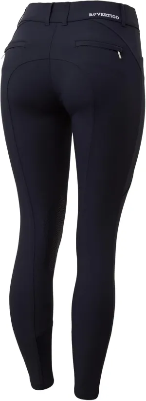 HORZE B Vertigo Davina Women's Mid-Rise Breathable Knee Patch Breeches with Phone Pockets