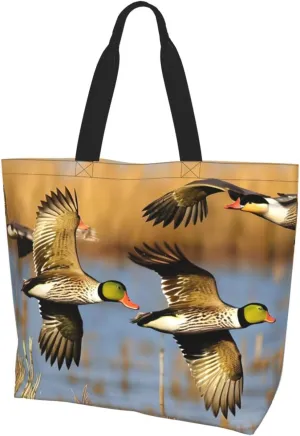 Hunting Fly Wild print Shoulder Handbag, Women Tote Purse, Large Capacity Shopping Bag, Top Handle Bag