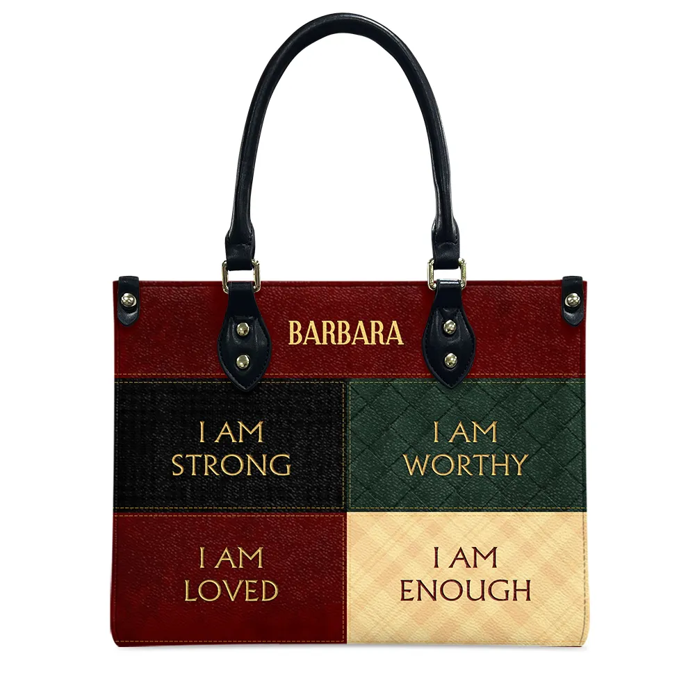 I Am Worthy Leather Bag