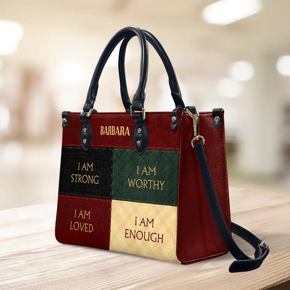 I Am Worthy Leather Bag