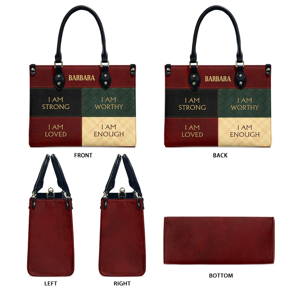 I Am Worthy Leather Bag