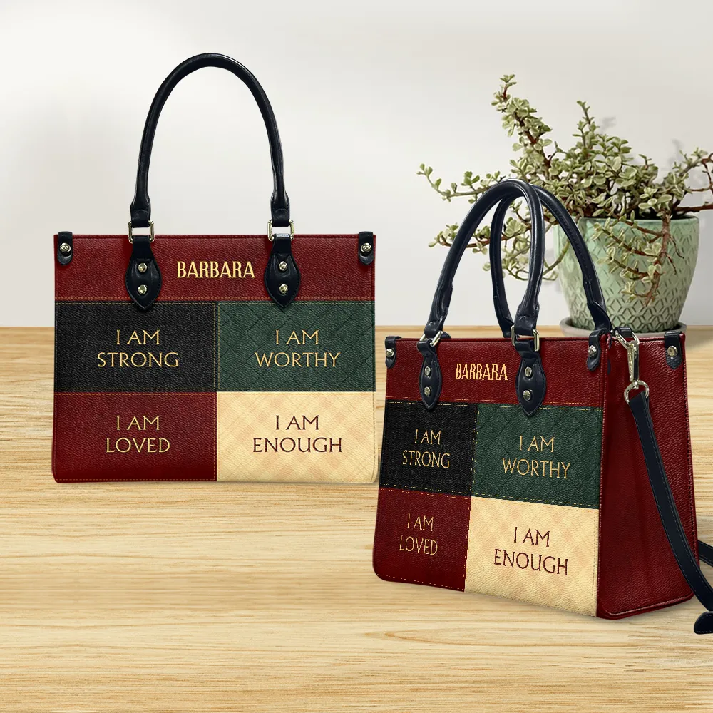 I Am Worthy Leather Bag