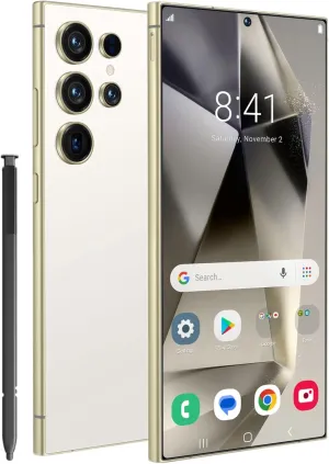 I25 Ultra Unlocked Phone,Android 14 12 512GB Smartphone,Built in Pen The Phone,Cell Phone Battery 7000mAh 6.99" HD Screen,Dual SIM/5G/Face ID/Fingerprint Lock/GPS (White, 12 512G)